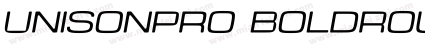 UnisonPro BoldRoundItalic字体转换